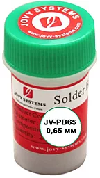 BGA шарики Jovy Systems (Sn63Pb37) JV-PB65 0.65мм 250000шт в пластиковой емкости