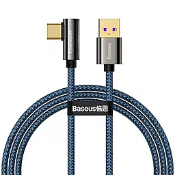 Кабель Baseus Legend Series Elbow Fast Charging USB-A - Type-C 66w 6a 2м Huawei SCP cable Blue (CACS000503) - фото Кабель Baseus Legend Series Elbow Fast Charging USB-A - Type-C 66w 6a 2м Huawei SCP cable Blue (CACS000503)