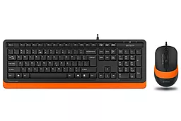 Комплект (клавиатура+мышка) A4Tech Fstyler проводной Black+Orange USB (F1010) - миниатюра 2