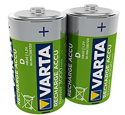 Аккумулятор Varta D (LR20) Rechargeable Accu Power (3000mAh) Ni-MH 2шт (56720101402) - миниатюра 2