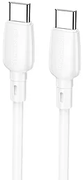 Кабель Borofone BX93 USB Type-C - Type-C 100w 5a 1м PD cable White - фото Кабель Borofone BX93 USB Type-C - Type-C 100w 5a 1м PD cable White