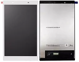 Дисплей для планшету Lenovo Tab 4 8 TB-8504N, TB-8504P, TB-8504F, TB-8504X (зелена плата) з тачскріном і рамкою, White