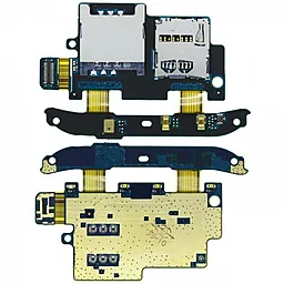 Шлейф HTC S510e Desire S Original с коннектором SIM-карты и карты памяти