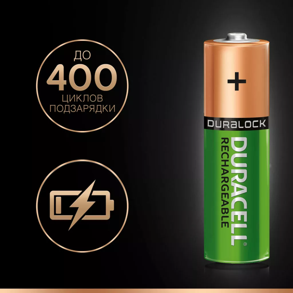 Акумулятор Duracell AA (LR6) 2500mAh Ni-Mh 2шт (81546830) - фото 2