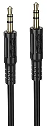 Аудио кабель Borofone BL25 Nice AUX mini Jack 3.5mm М/М сable 1 м black - фото Аудио кабель Borofone BL25 Nice AUX mini Jack 3.5mm М/М сable 1 м black