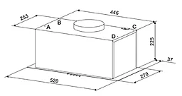 Вытяжка встроенная ELEYUS UNIA 800 LED 52 WH - миниатюра 7 Вытяжка встроенная ELEYUS UNIA 800 LED 52 WH - миниатюра 7