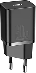 Мережевий зарядний пристрій з швидкою зарядкою Baseus Super Si QC3.0 PD3.0 20W 3A + Type-C/Lightning Cable Black (TZCCSUP-B01) - мініатюра 2