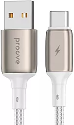 Кабель Proove Dense Metal USB-A - Type-C 12w 2.4a 1м cable White - фото Кабель Proove Dense Metal USB-A - Type-C 12w 2.4a 1м cable White