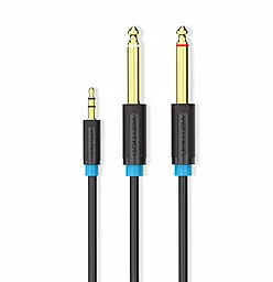 Аудио кабель Vention 2x Jack 6.35 mm - mini Jack 3.5 mm M/M 2м cable black (BACBH) - миниатюра 2