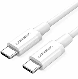 Кабель Ugreen US264 ABS Cover USB Type-C - Type-C 60w 3a 1м PD cable White (60518) - фото Кабель Ugreen US264 ABS Cover USB Type-C - Type-C 60w 3a 1м PD cable White (60518)