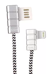 USB Кабель iKaku Gallop Series 2.4A USB Lightning Cable Silver