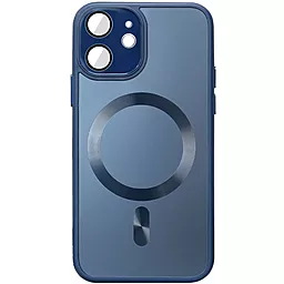 Чехол Epik TPU+Glass Sapphire Midnight with MagSafe для Apple iPhone 12 Deep Navy