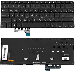 Клавиатура для ноутбука Asus UX331UAL, UX331FAL series с подсветкой клавиш без рамки Black