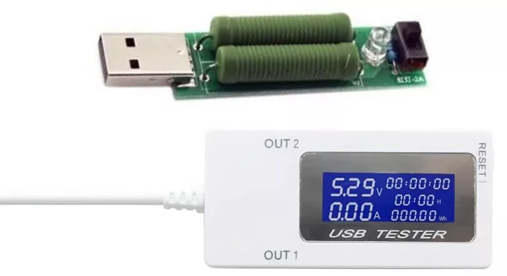 USB тестер LCDV03 + USB нагрузка 1A / 2A - фото 2