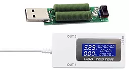 USB тестер LCDV03 + USB нагрузка 1A / 2A - миниатюра 2 USB тестер LCDV03 + USB нагрузка 1A / 2A - миниатюра 2