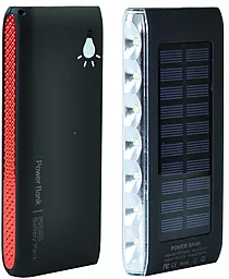 Повербанк MANGO Solar LED SIDE 2USB 10000 mAh Black-red