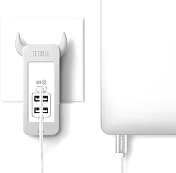 Сетевое зарядное устройство Momax U.Bull 1 Type C + 2 USB Charger EU White (UM3SEUW) - миниатюра 5
