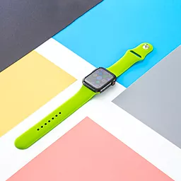 Сменный ремешок COTEetCI W3 Sport Band Green для умных часов Apple Watch 42mm/44mm/45mm/49mm (CS2086-GR) - миниатюра 3