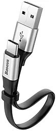 Кабель Baseus Nimble Portable USB-A - Type-C 40w 5a 0.23м cable Silver (CATMBJ-BG1) - фото Кабель Baseus Nimble Portable USB-A - Type-C 40w 5a 0.23м cable Silver (CATMBJ-BG1)