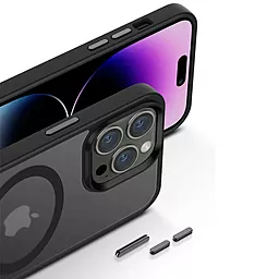 Чехол Epik Metal Buttons with MagSafe Colorful для Apple iPhone 13 Pro Max Black - миниатюра 5