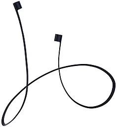 Силиконовый чехол и ремешок для Apple Airpods Black - миниатюра 4