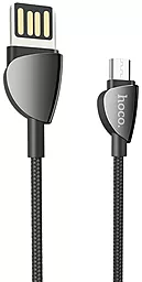 Кабель Hoco U62 Simple USB-A - micro USB 12w 2.4a 1.2м cable Black