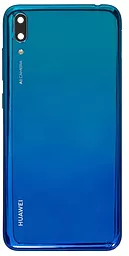 Задняя крышка корпуса Huawei Y7 Pro 2019 со стеклом камеры Aurora Blue - фото Задняя крышка корпуса Huawei Y7 Pro 2019 со стеклом камеры Aurora Blue