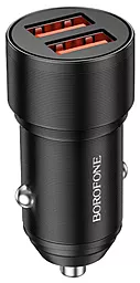 Автомобильное зарядное устройство Borofone BZ19 Wisdom 2.4a 2xUSB-A ports car charger black