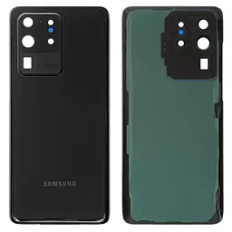Задняя крышка корпуса Samsung Galaxy S20 Ultra G988B со стеклом камеры Cosmic Black
