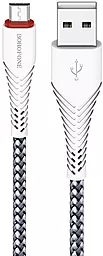 Кабель Borofone BX25 Powerful USB-A - micro USB 12w 2.4a 1м cable White