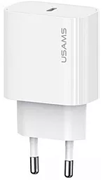 Сетевое зарядное устройство Usams US-CC226 T65 20w PD USB-C charger white - фото Сетевое зарядное устройство Usams US-CC226 T65 20w PD USB-C charger white
