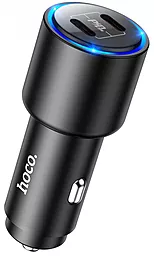 Автомобильное зарядное устройство Hoco NZ3 Clear Way 40W Dual Port PD Car Charger Black - миниатюра 2