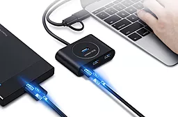 USB Type-C + USB-A хаб Ugreen CR113 black - мініатюра 4 USB Type-C + USB-A хаб Ugreen CR113 black - мініатюра 4