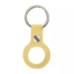 Чохол-брелок ArmorStandart для AirTag Silicone Ring with Button Yellow (ARM59152)