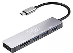 USB Type-C хаб Earldom ET-W18 Multi HUB Grey - фото USB Type-C хаб Earldom ET-W18 Multi HUB Grey