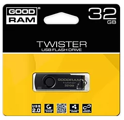 Флешка GooDRam TWISTER 32 GB RETAIL 9 (PD32GH2GRTSKKR9) Black - фото Флешка GooDRam TWISTER 32 GB RETAIL 9 (PD32GH2GRTSKKR9) Black