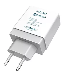 Сетевое зарядное устройство с быстрой зарядкой Nomi Car Charger 1 USB 3А QC3.0 White (HC05301)