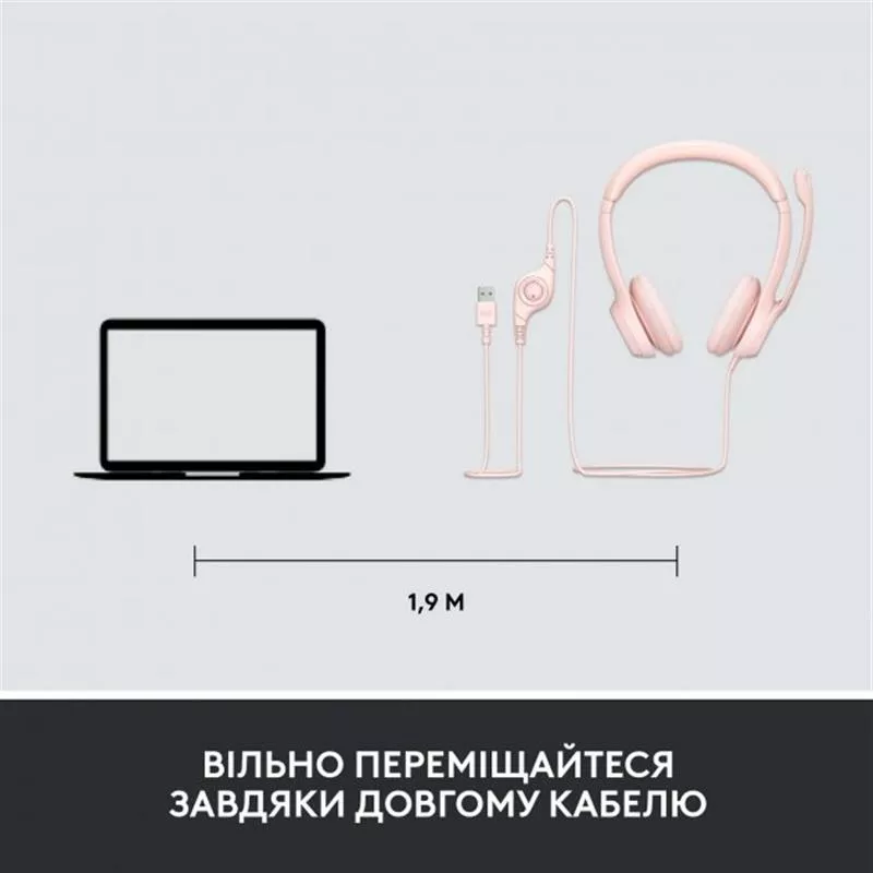 Наушники Logitech H390 Rose (981-001281) - фото 11