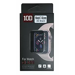 Захисне скло 10D PET+ PMMA for Apple Watch 7 41 mm black - мініатюра 2