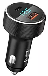 Автомобильное зарядное устройство Remax RCC-215 58.5w PD USB-C/USB-A ports fast charger Black (6972174159294)