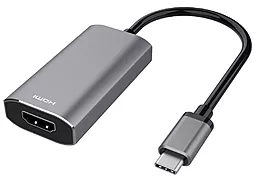 Відео перехідник (адаптер) 2E USB Type-C - HDMI 2.1 8k 30hz 0.21m space grey (2E-W1409)