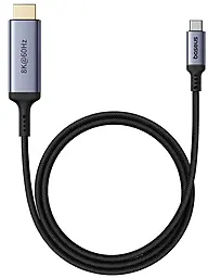 Видеокабель USB Type-C - HDMI v2.1 8k 60hz 1.5m black (B0063370G111-00) Baseus - фото Видеокабель USB Type-C - HDMI v2.1 8k 60hz 1.5m black (B0063370G111-00) Baseus