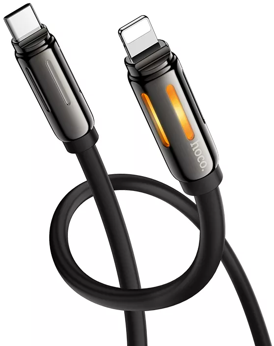 Кабель Hoco U136 Prize USB Type-C - Lightning 27w 3a 1.2м PD сable Black - фото 2