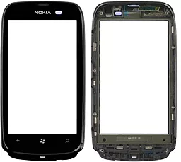 Сенсор (тачскрин) Nokia Lumia 610 with frame (original) Silver - фото Сенсор (тачскрин) Nokia Lumia 610 with frame (original) Silver