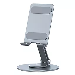 Настольная подставка USAMS ZJ074 360° Rotating Folding Holder For Phones/Tablets Space gray