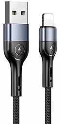 Кабель USB Usams U55 Aluminum Alloy Braided USB Lightning Cable Black (US-SJ448)