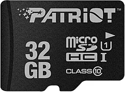 Карта пам'яті Patriot LX Series microSDHC 32GB class 10 UHS-1 (PSF32GMDC10)