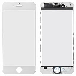 Корпусное стекло дисплея Apple iPhone 6 белый, оригинал, OCA пленка, рамка