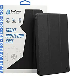Чехол-книжка Soft Edge BeCover с креплением для стилуса для Apple iPad Pro 12.9 2020, 2021, 2022 Black (711708) - фото Чехол-книжка Soft Edge BeCover с креплением для стилуса для Apple iPad Pro 12.9 2020, 2021, 2022 Black (711708)