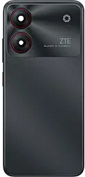 Задняя крышка корпуса ZTE Blade A34 со стеклом камеры, Original Black - фото Задняя крышка корпуса ZTE Blade A34 со стеклом камеры, Original Black